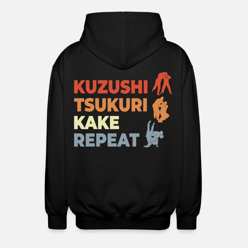 Judo Techniques - Veste à capuche unisexe - noir