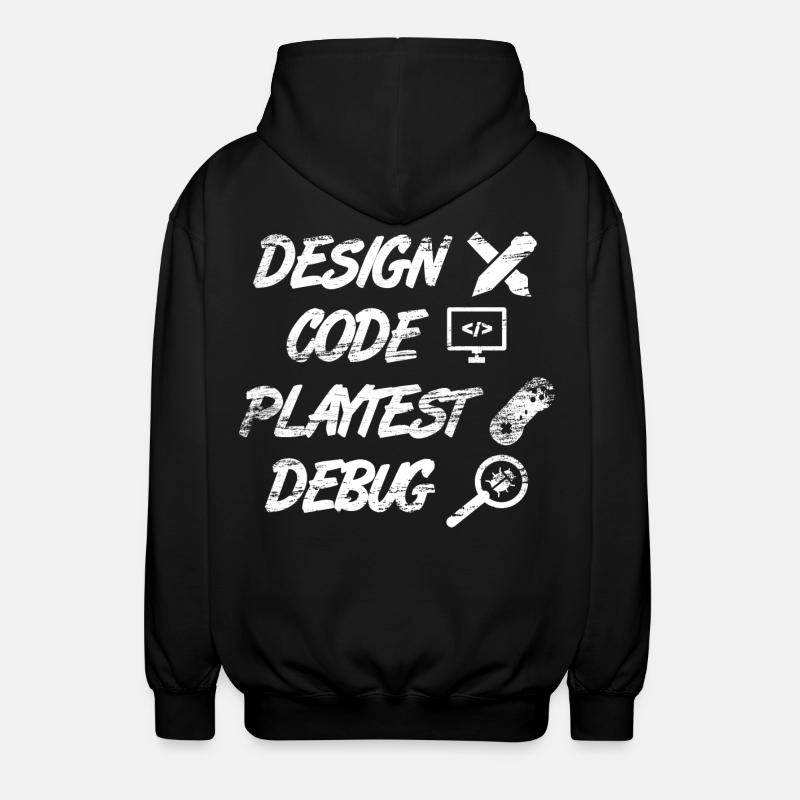 Programmation de jeux - Veste à capuche unisexe - noir