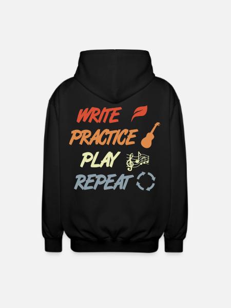 Ukulele Motivation - Unisex Kapuzenjacke - Schwarz