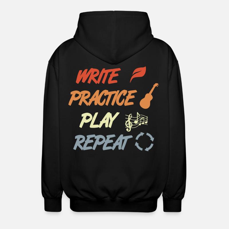 Motivation ukulélé - Veste à capuche unisexe - noir