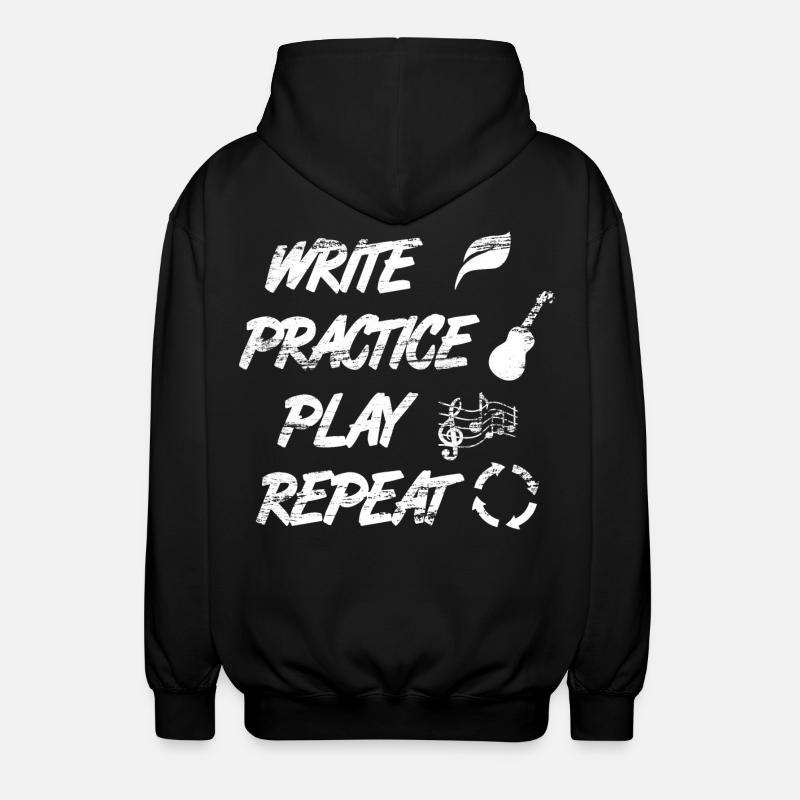 Write Practice Play Repeat - Unisex Kapuzenjacke - Schwarz
