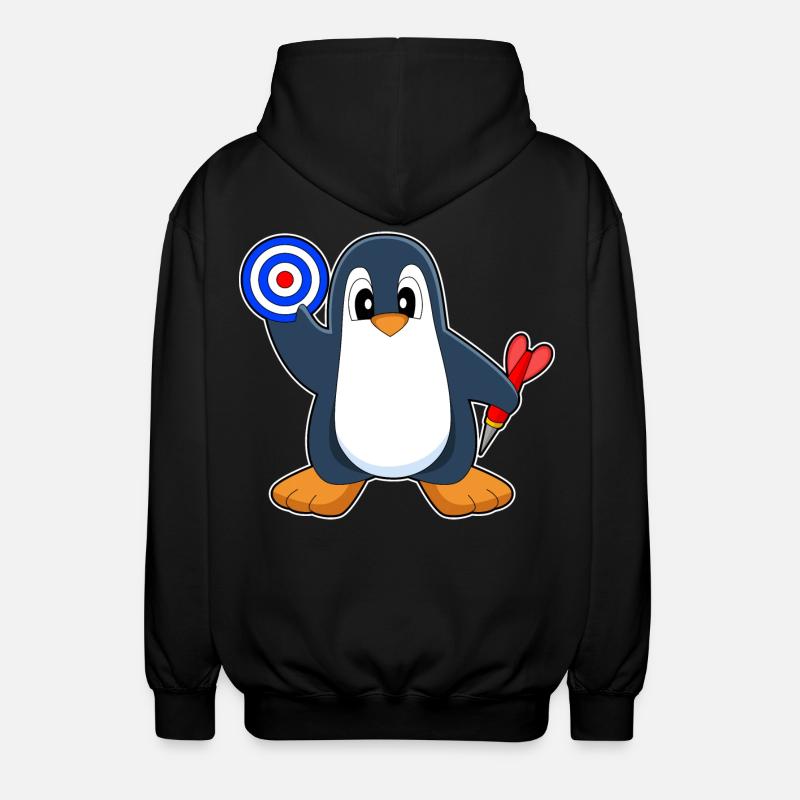 Cible de fléchettes Penguin Dart - Veste à capuche unisexe - noir
