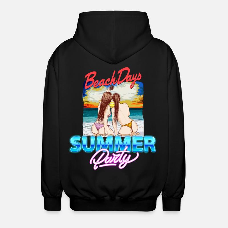 Journées à la plage - Veste à capuche unisexe - noir