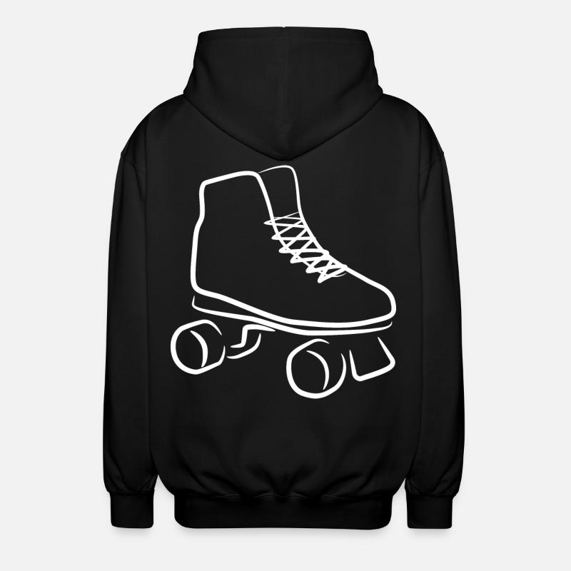 Dessin de patins à roulettes - Veste à capuche unisexe - noir