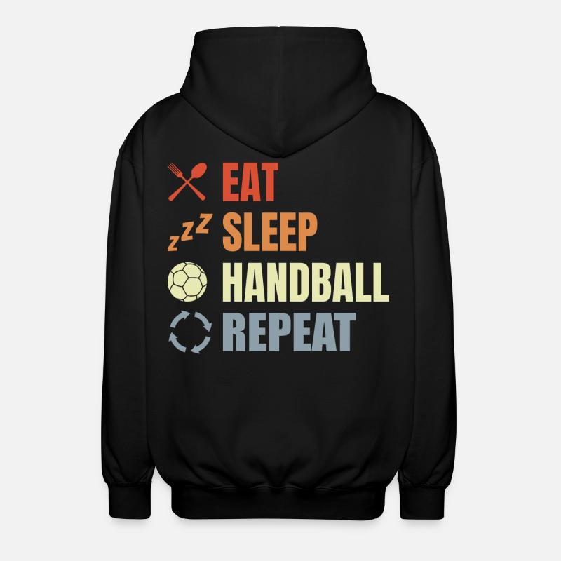 Manger dormir Handball Répéter - Veste à capuche unisexe - noir