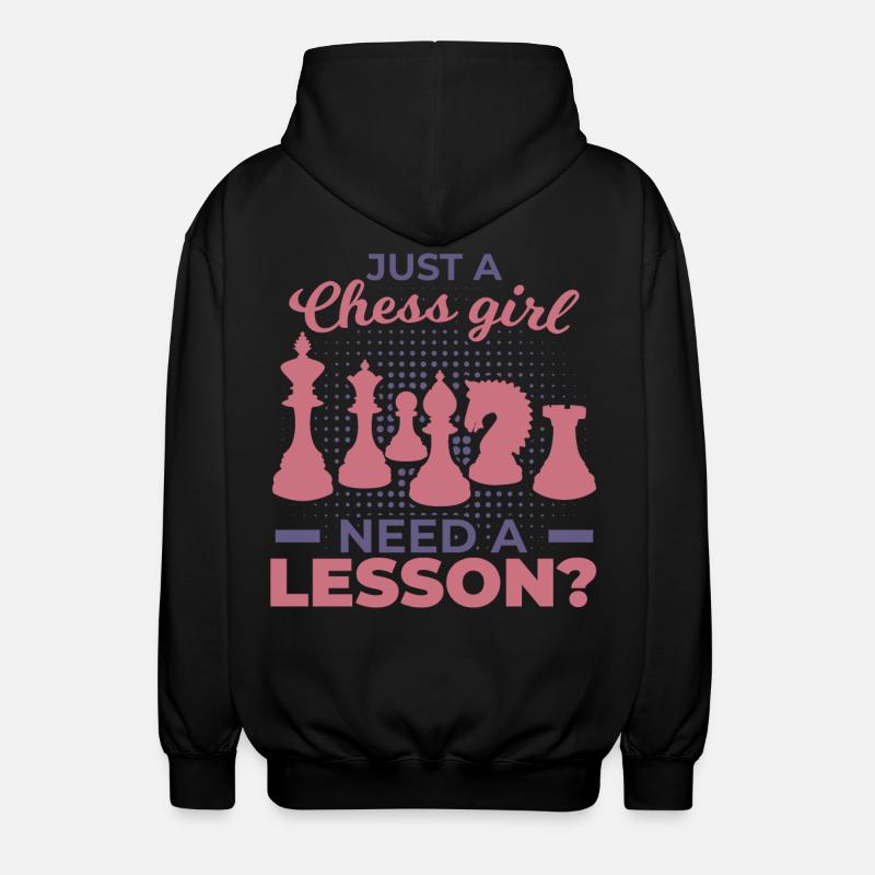 Fille d’échecs - Veste à capuche unisexe - noir