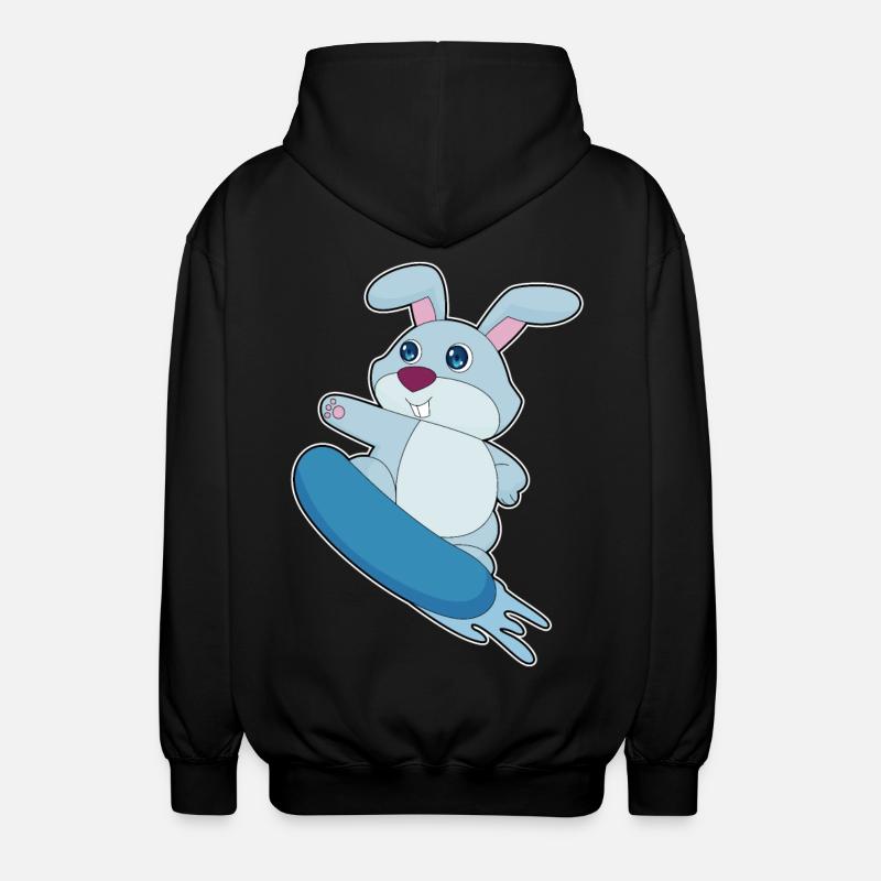 Rabbit Snowboarder Snowboard - Veste à capuche unisexe - noir