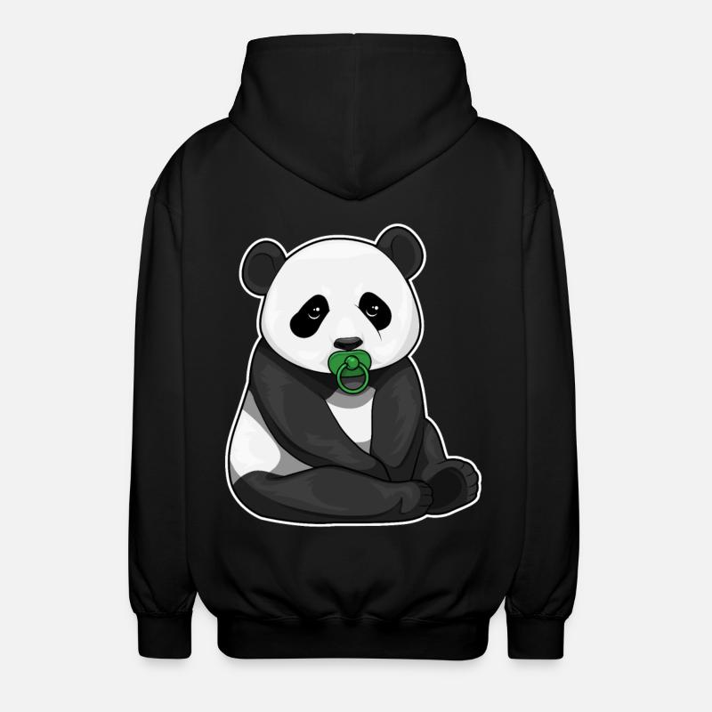 Sucette panda - Veste à capuche unisexe - noir