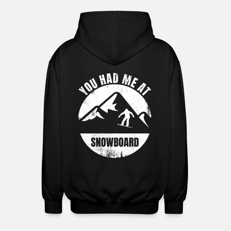 Tu m’as eu au Snowboard - Veste à capuche unisexe - noir