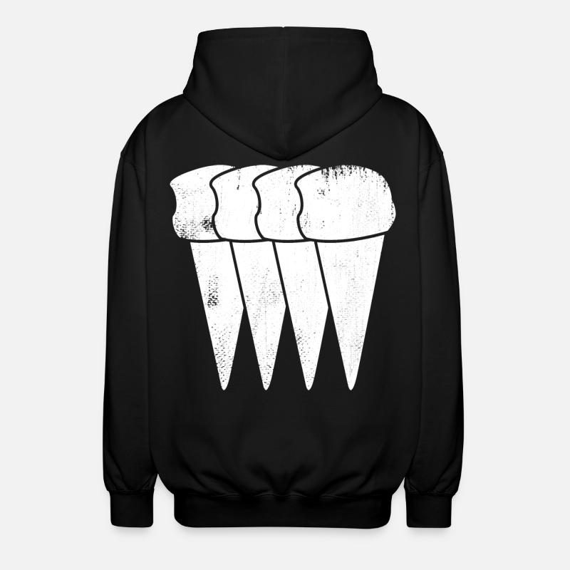 Eiswaffeln - Unisex Kapuzenjacke - Schwarz
