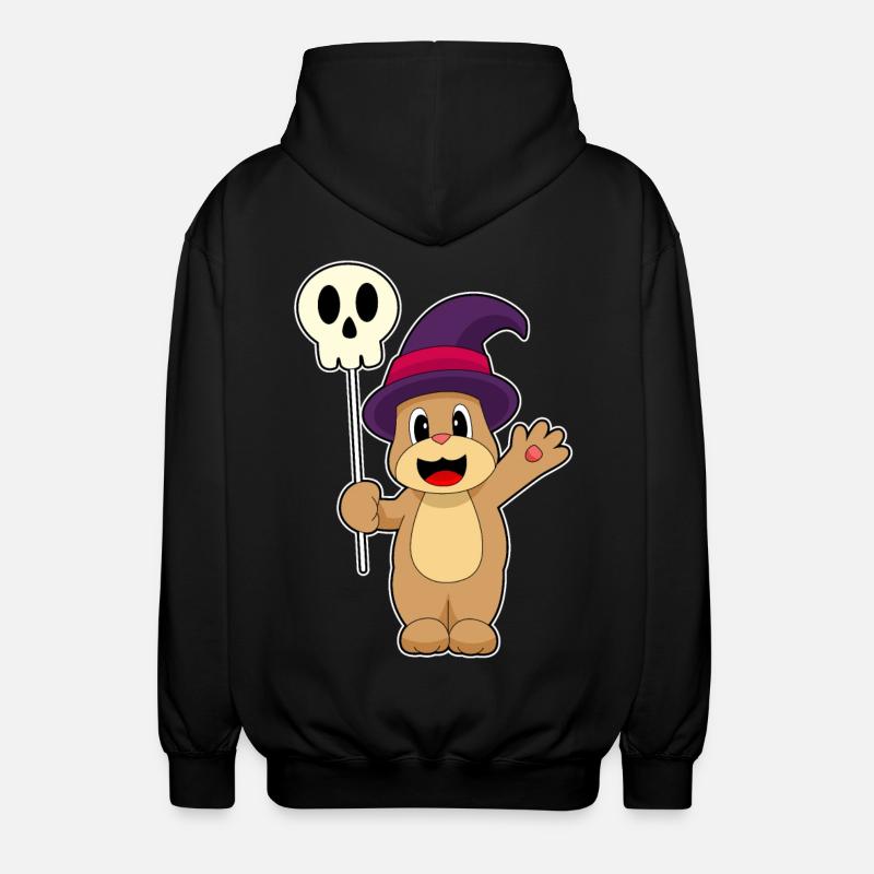 Bär Halloween Hexe Geist - Unisex Kapuzenjacke - Schwarz