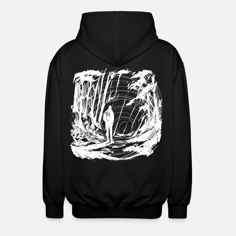 Let's go somewhere invert - Unisex Kapuzenjacke - Schwarz