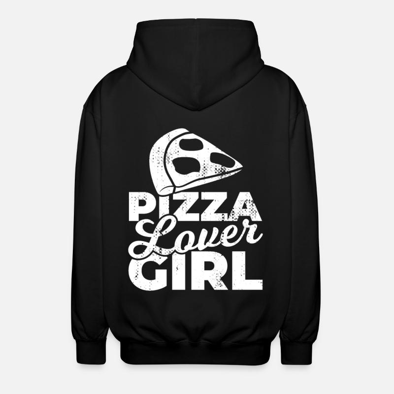 Pizza Mädchen - Unisex Kapuzenjacke - Schwarz