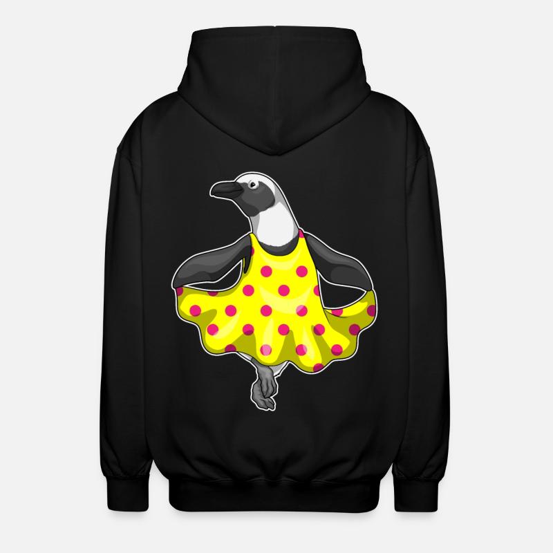 Robe Pingouin à Pois - Veste à capuche unisexe - noir