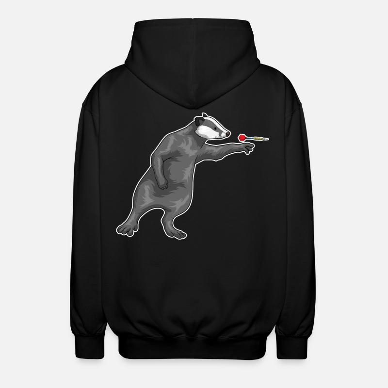 Fléchette blaireau - Veste à capuche unisexe - noir