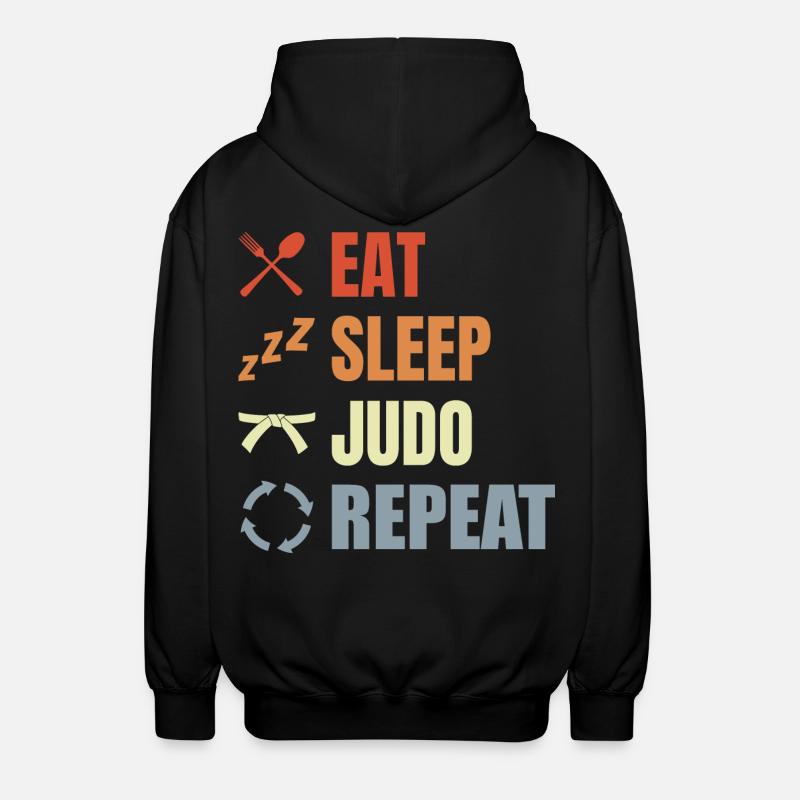 Lustige Judo Routine - Unisex Kapuzenjacke - Schwarz