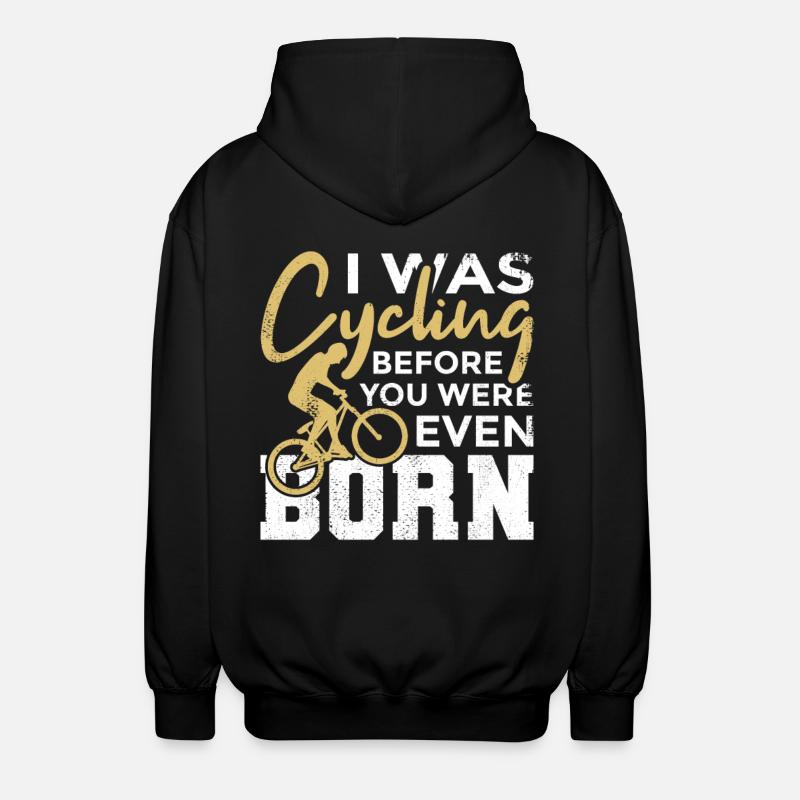 Funny Cyclist Saying - Unisex Hooded Jacket - black