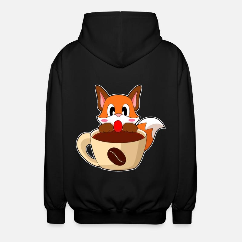 Tasse à café Fox - Veste à capuche unisexe - noir