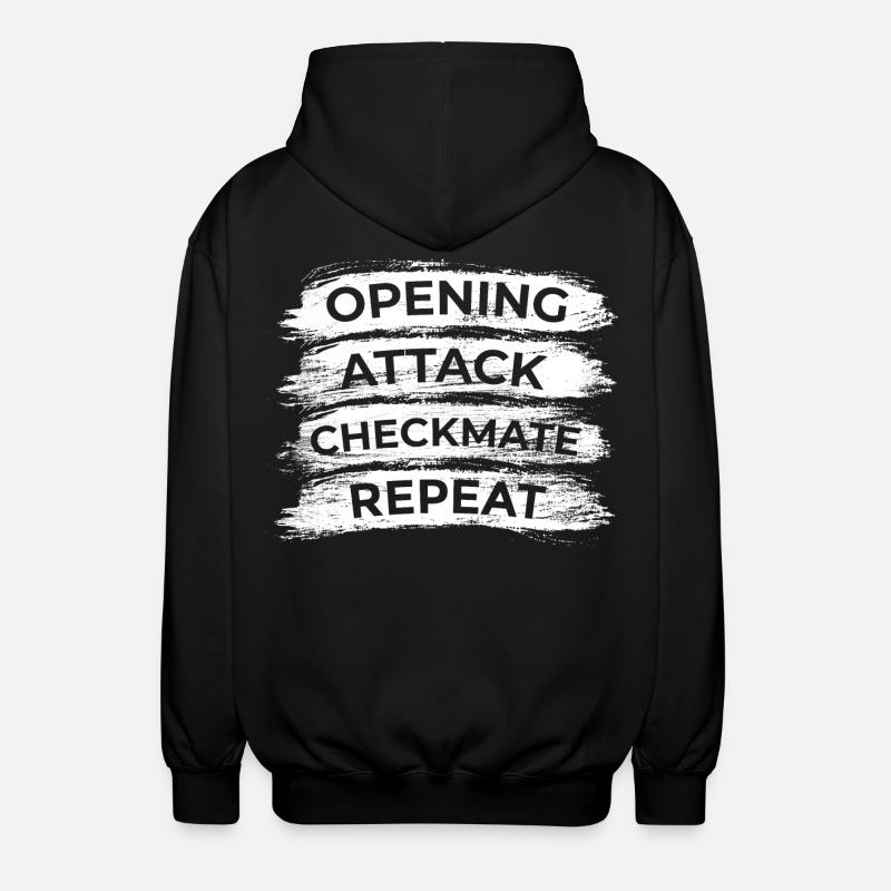 Techniques d’échecs - Veste à capuche unisexe - noir