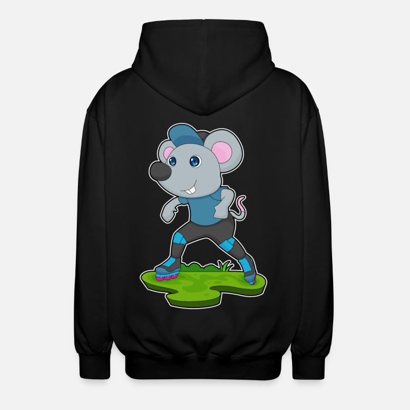 Maus Inline skating Inline skates - Unisex Kapuzenjacke - Schwarz