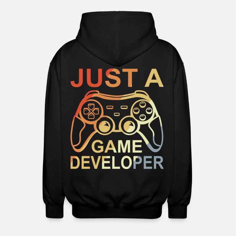 Game Developer - Unisex Hooded Jacket - black