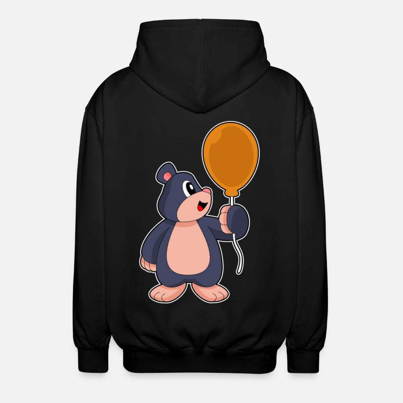Maulwurf Luftballon - Unisex Kapuzenjacke - Schwarz