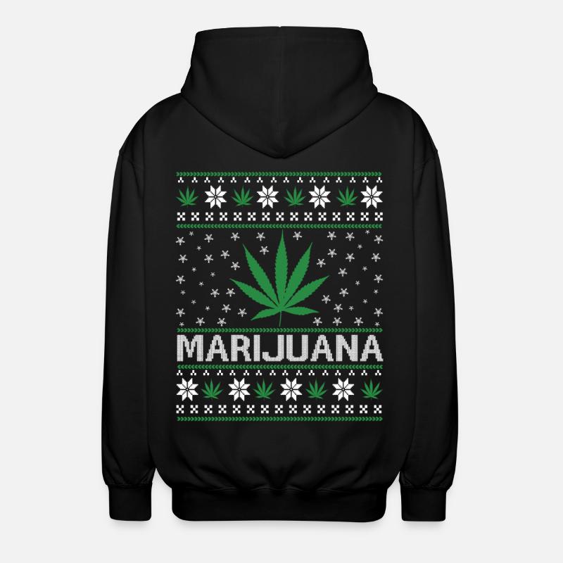 Noël de la marijuana, joyeux Noël - Veste à capuche unisexe - noir