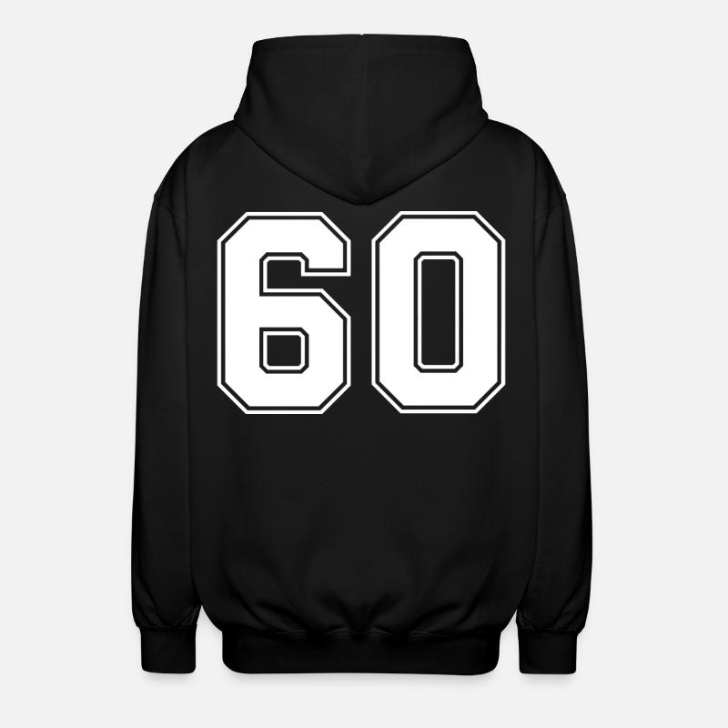 Nummer 60 - Unisex Kapuzenjacke - Schwarz
