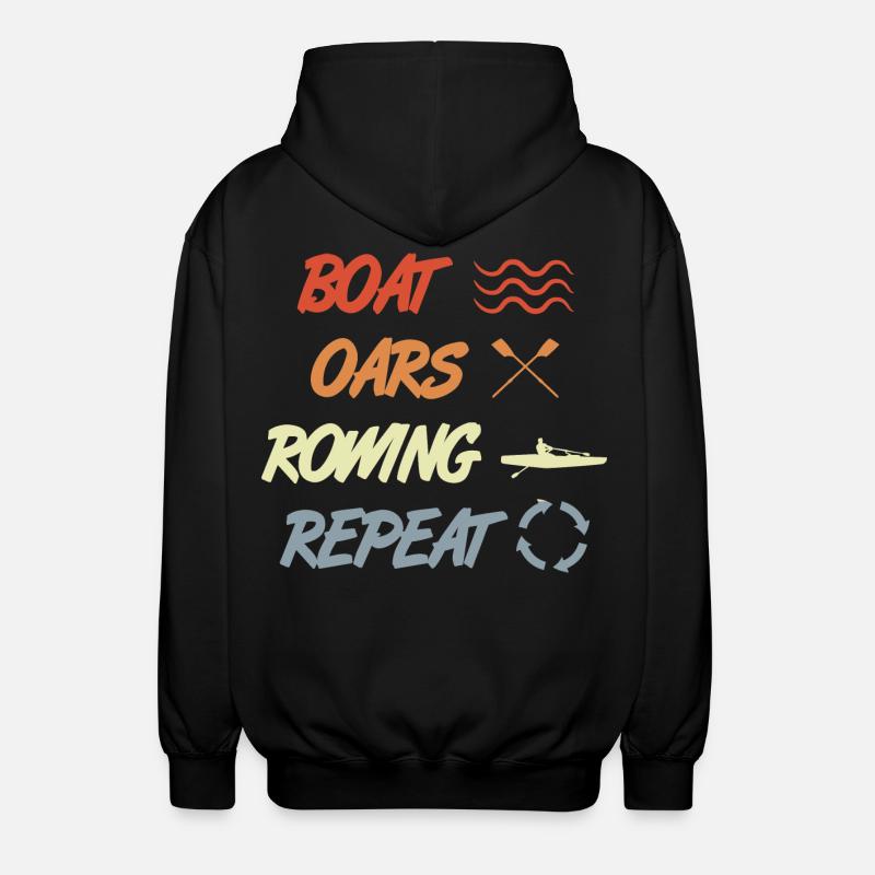 Bateau Rames Aviron Répéter - Veste à capuche unisexe - noir