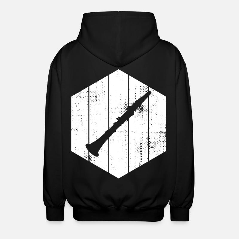 Klarinette - Unisex Kapuzenjacke - Schwarz
