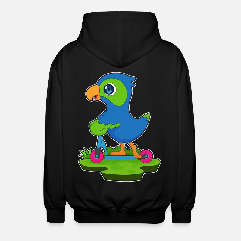 Rouleau de perroquet - Veste à capuche unisexe - noir