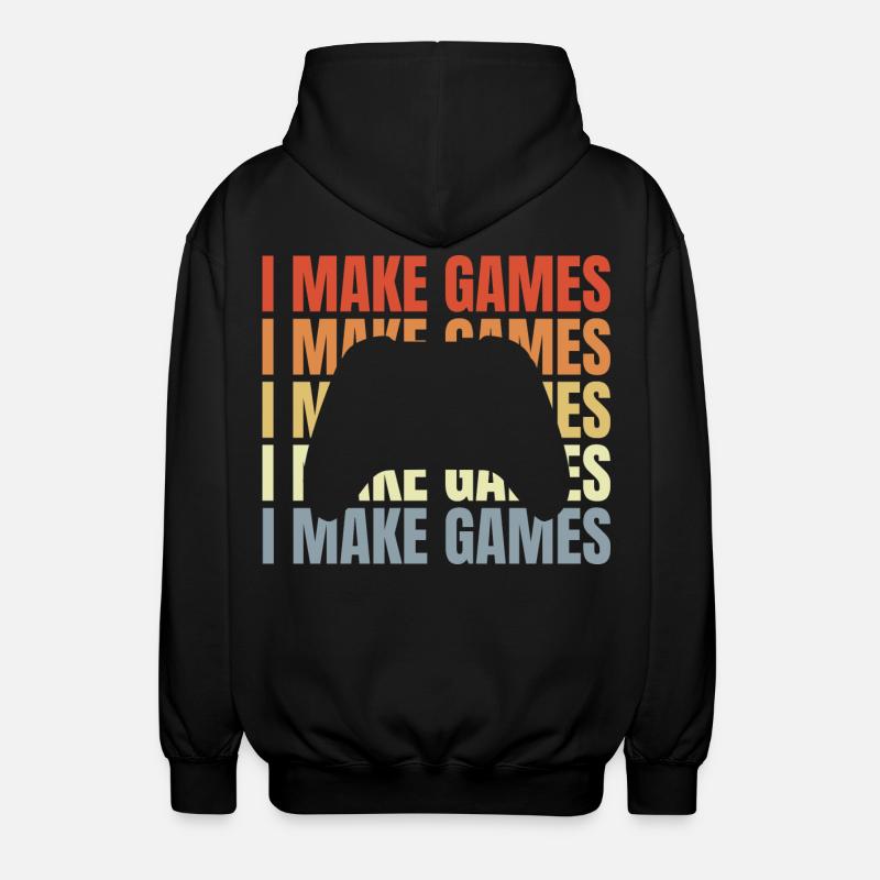 Game Developer Saying - Unisex Hooded Jacket - black