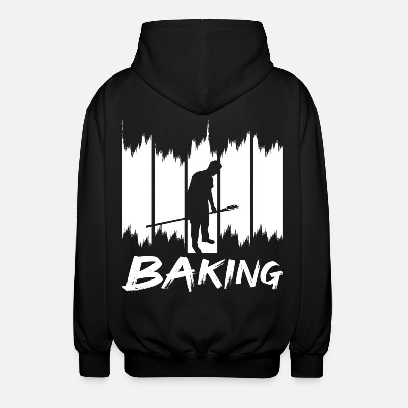 Lustiges Backen - Unisex Kapuzenjacke - Schwarz
