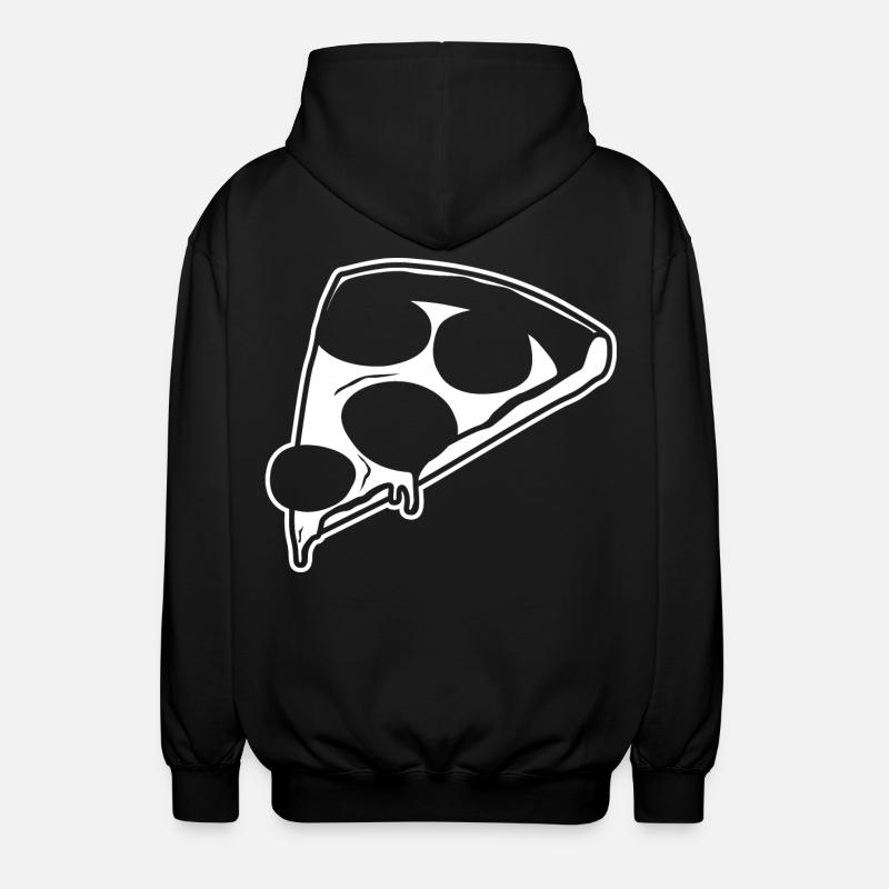 Dessin de pizza - Veste à capuche unisexe - noir