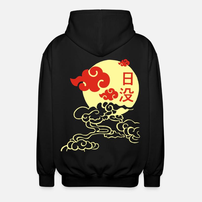 Coucher de soleil manga - Veste à capuche unisexe - noir