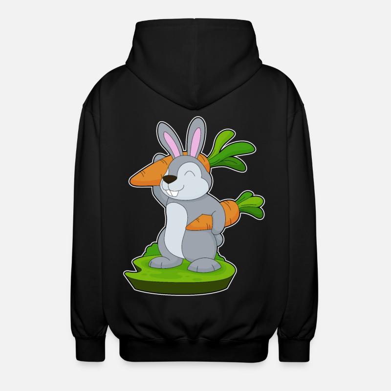 Carottes lapin - Veste à capuche unisexe - noir