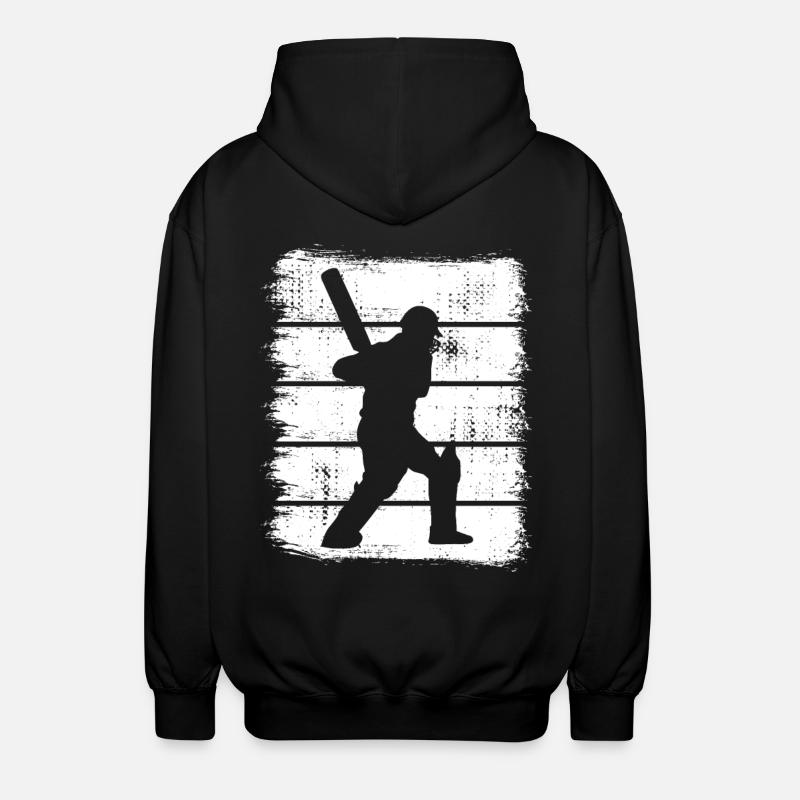 Cricket Schlagmann - Unisex Kapuzenjacke - Schwarz