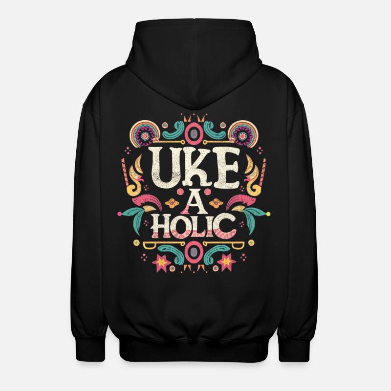 Uke-aholic - Unisex Kapuzenjacke - Schwarz