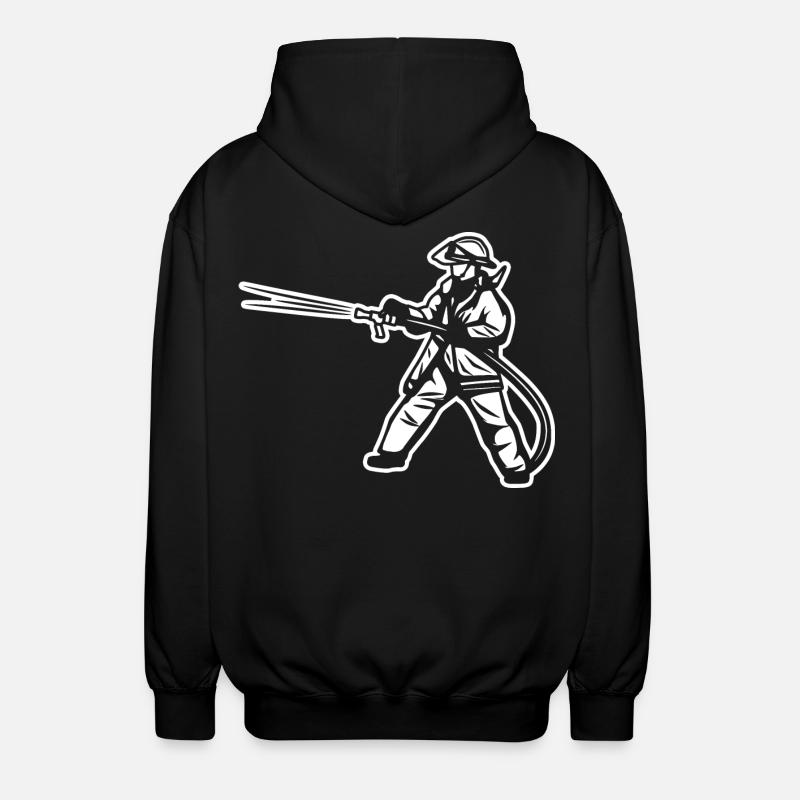 Feuerwehrmann - Unisex Kapuzenjacke - Schwarz