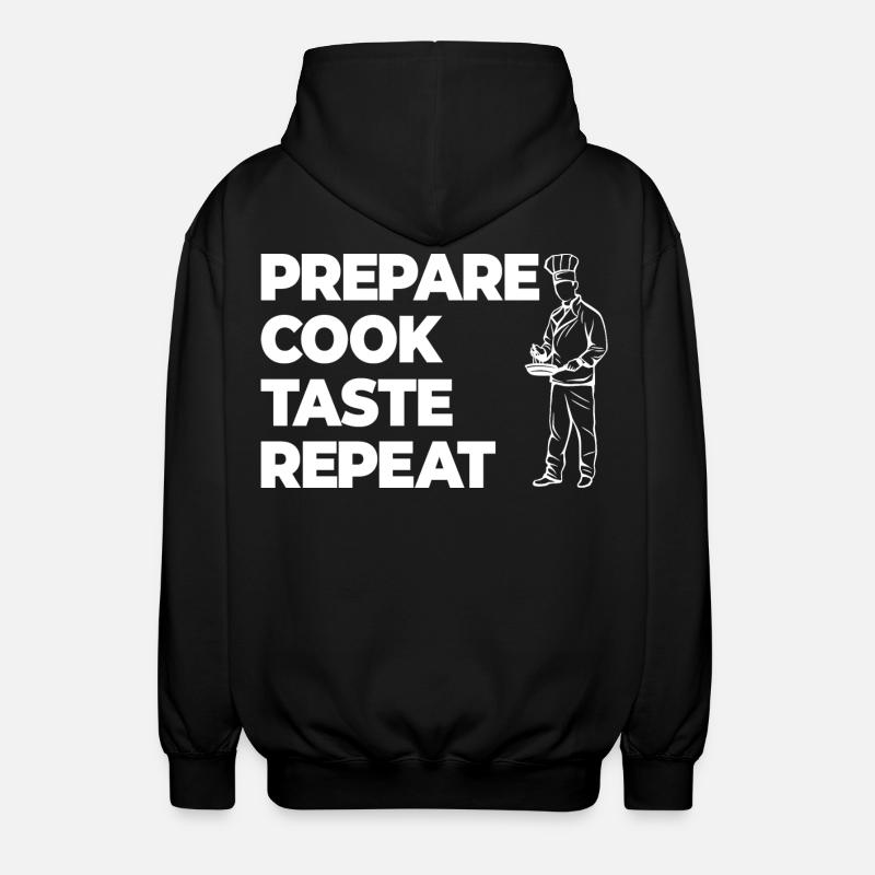 Vorbereiten Kochen Abschmecken - Unisex Kapuzenjacke - Schwarz