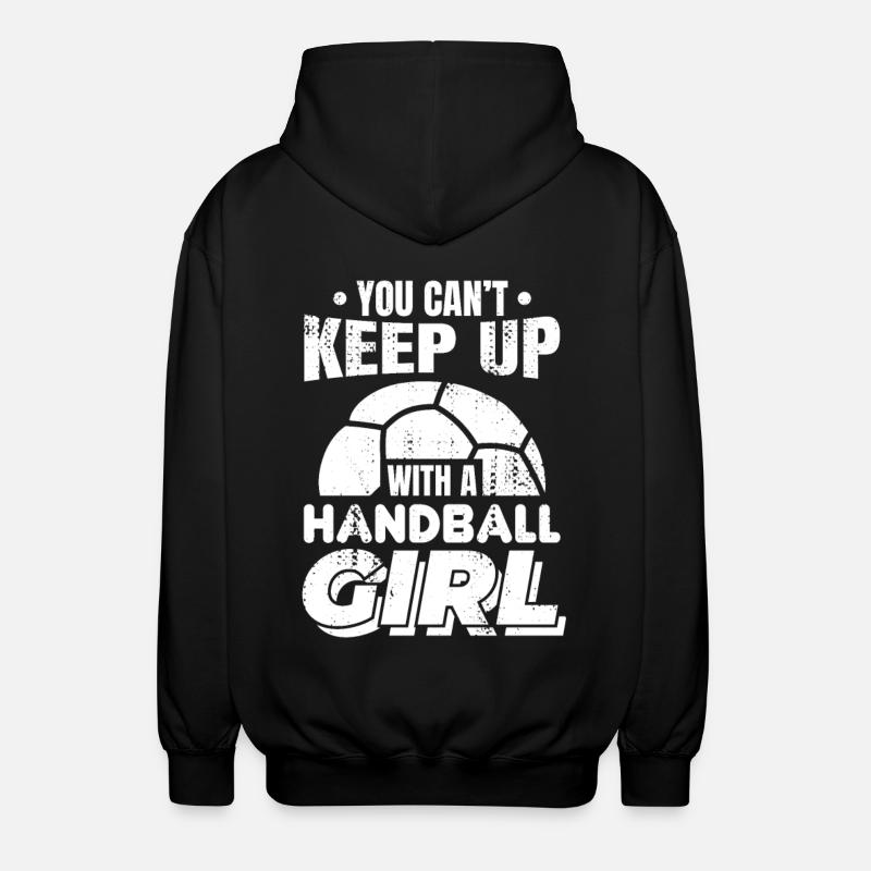 Handballer Mädchen - Unisex Kapuzenjacke - Schwarz