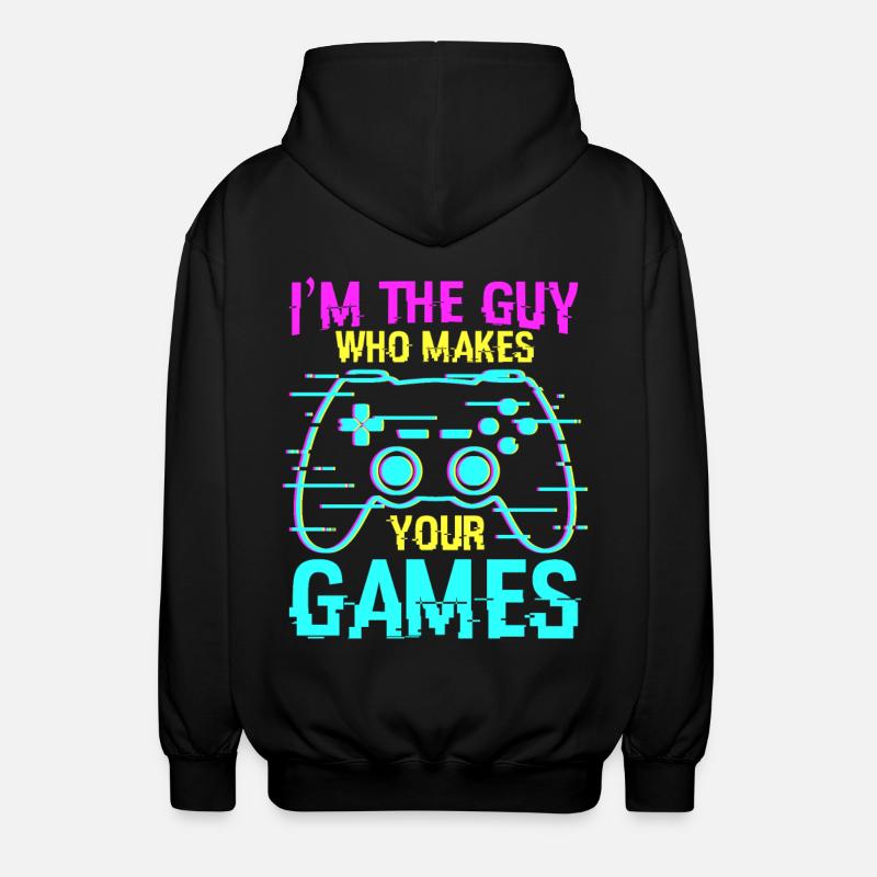 Game Programmer Saying - Unisex Hooded Jacket - black