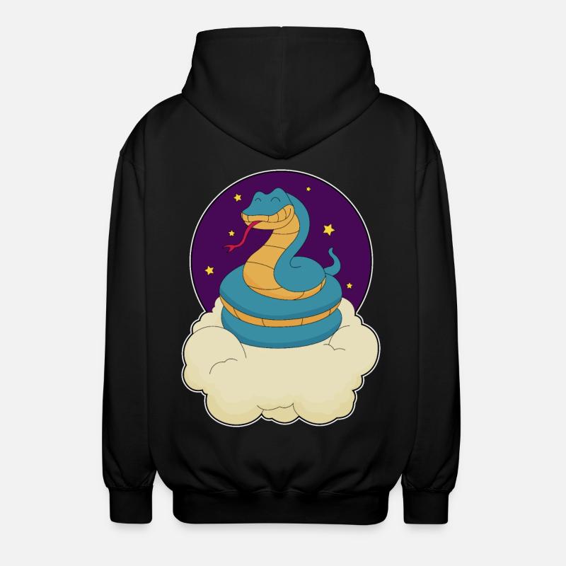 Snake Clouds - Unisex Hooded Jacket - black