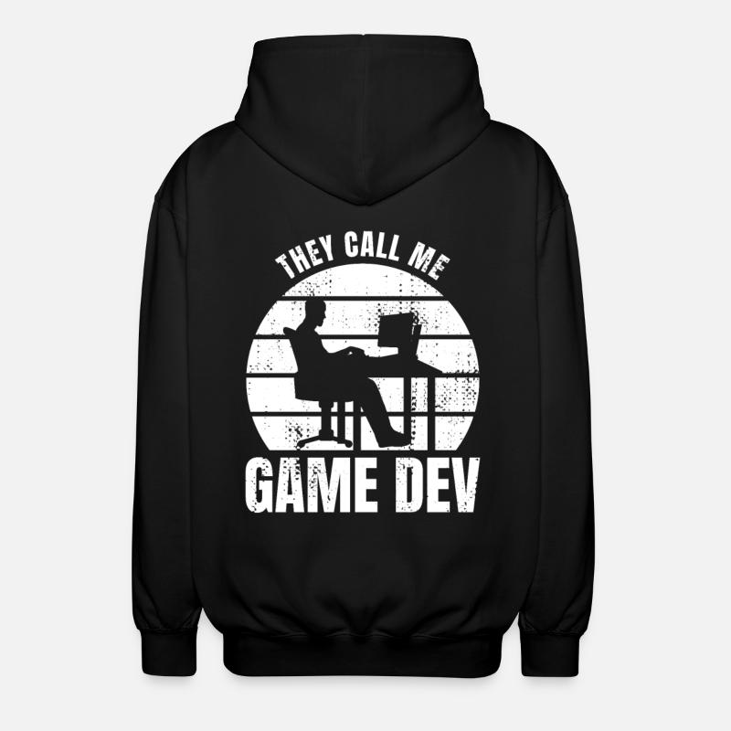 Sie nennen mich Game Dev - Unisex Kapuzenjacke - Schwarz