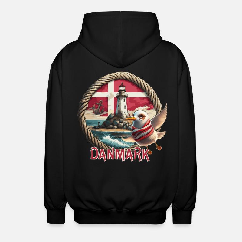 Danemark - Danemark - Veste à capuche unisexe - noir