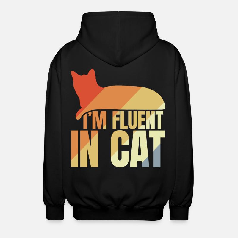 Je parle couramment le chat - Veste à capuche unisexe - noir