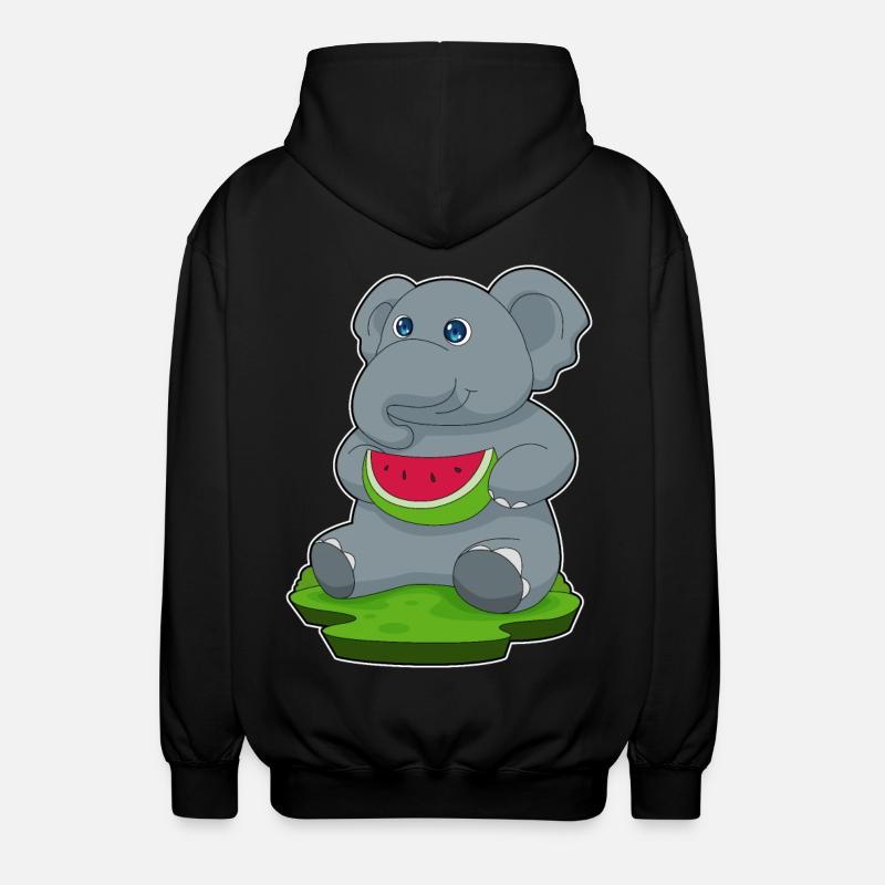 Pastèque éléphant - Veste à capuche unisexe - noir