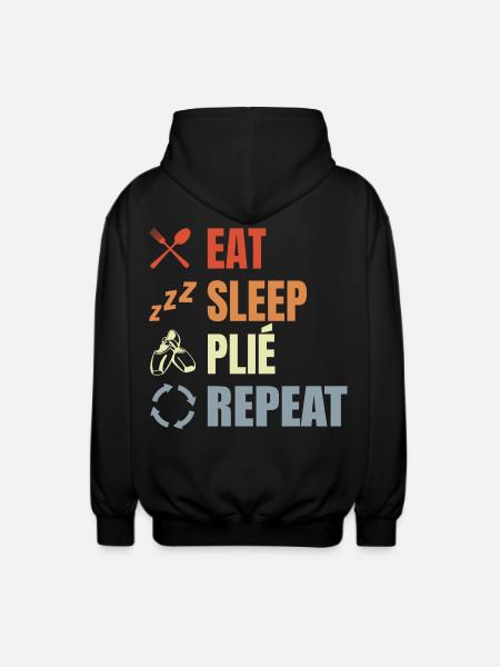 Eat Sleep Ballet Repeat - Unisex Kapuzenjacke - Schwarz