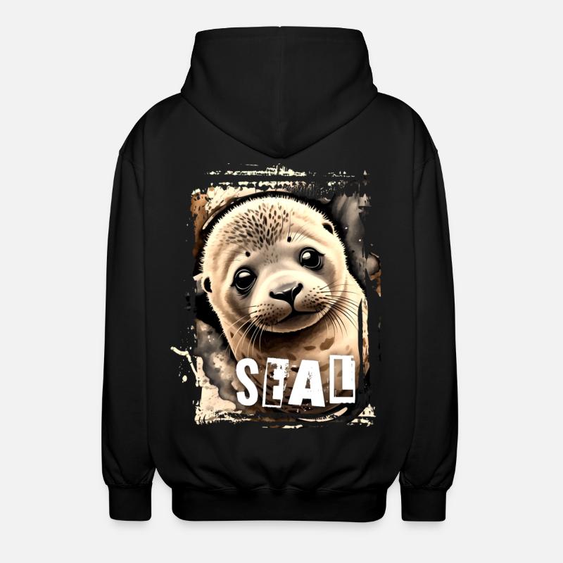 Phoque bébé phoque - Veste à capuche unisexe - noir