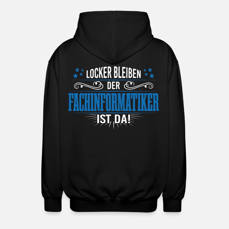 Fachinformatiker programmierer support admin - Unisex Kapuzenjacke - Schwarz